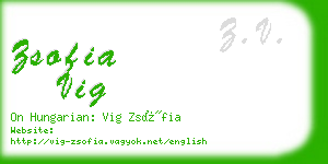 zsofia vig business card